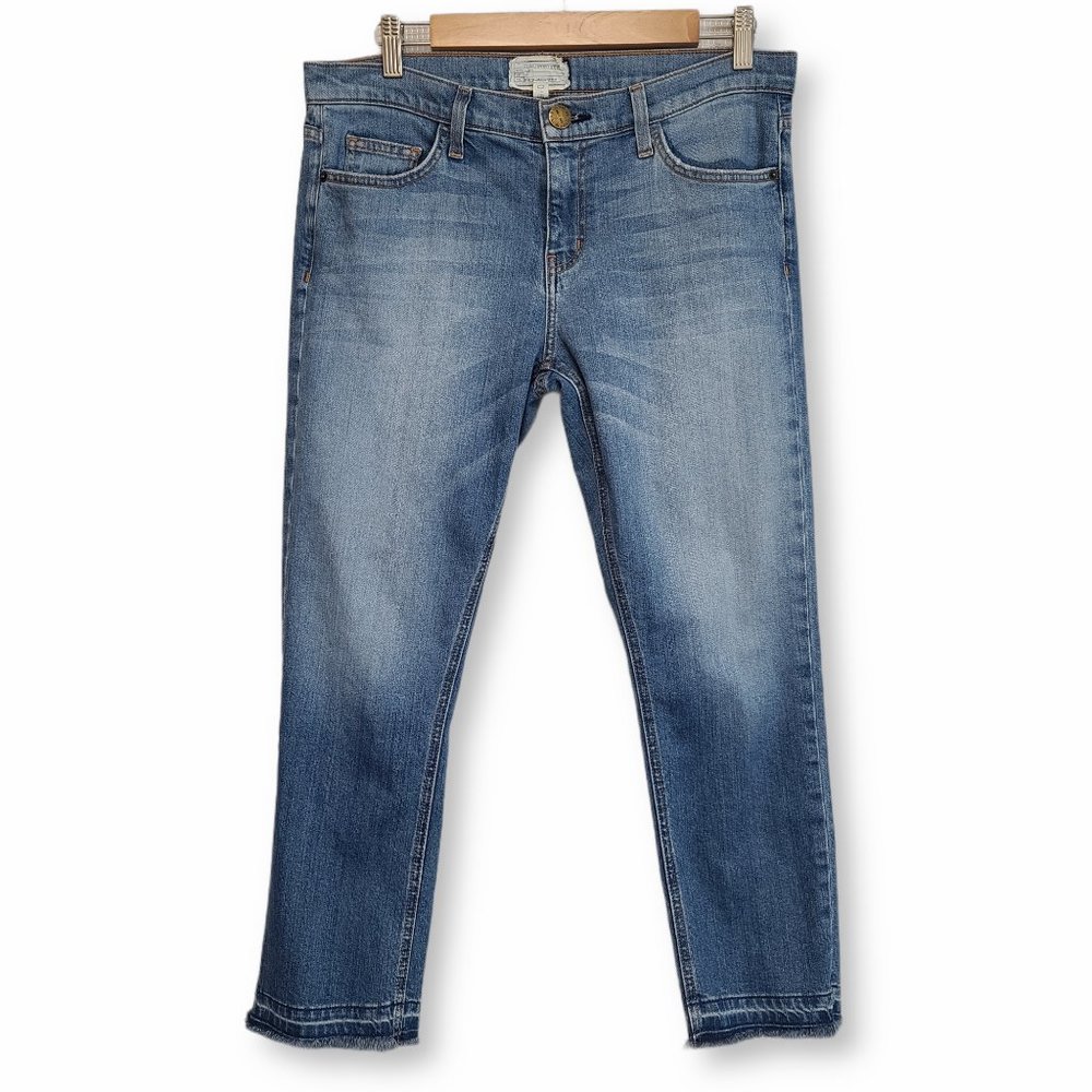 Current/Elliott The Cropped Straight Blue Jeans 29